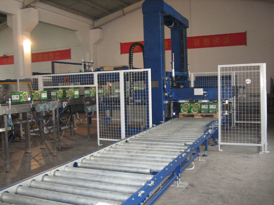 10 To 40 Layers/Minute  Low Level Palletizer To Stack Bags Boxes Cases Bottles